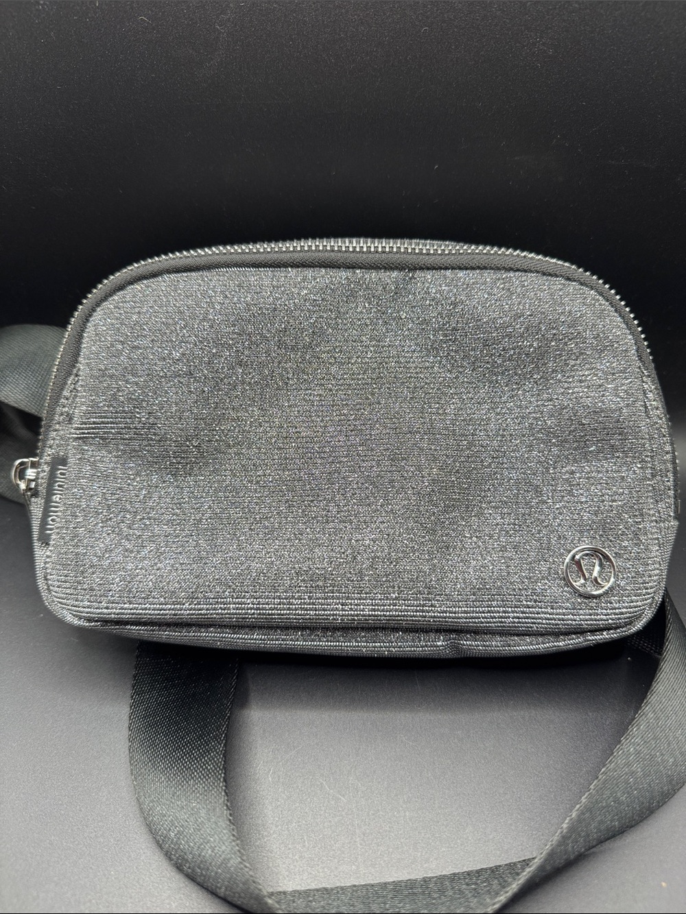 Lululemon Everywhere Belt Bag Dark Grey Glitter Sparkles